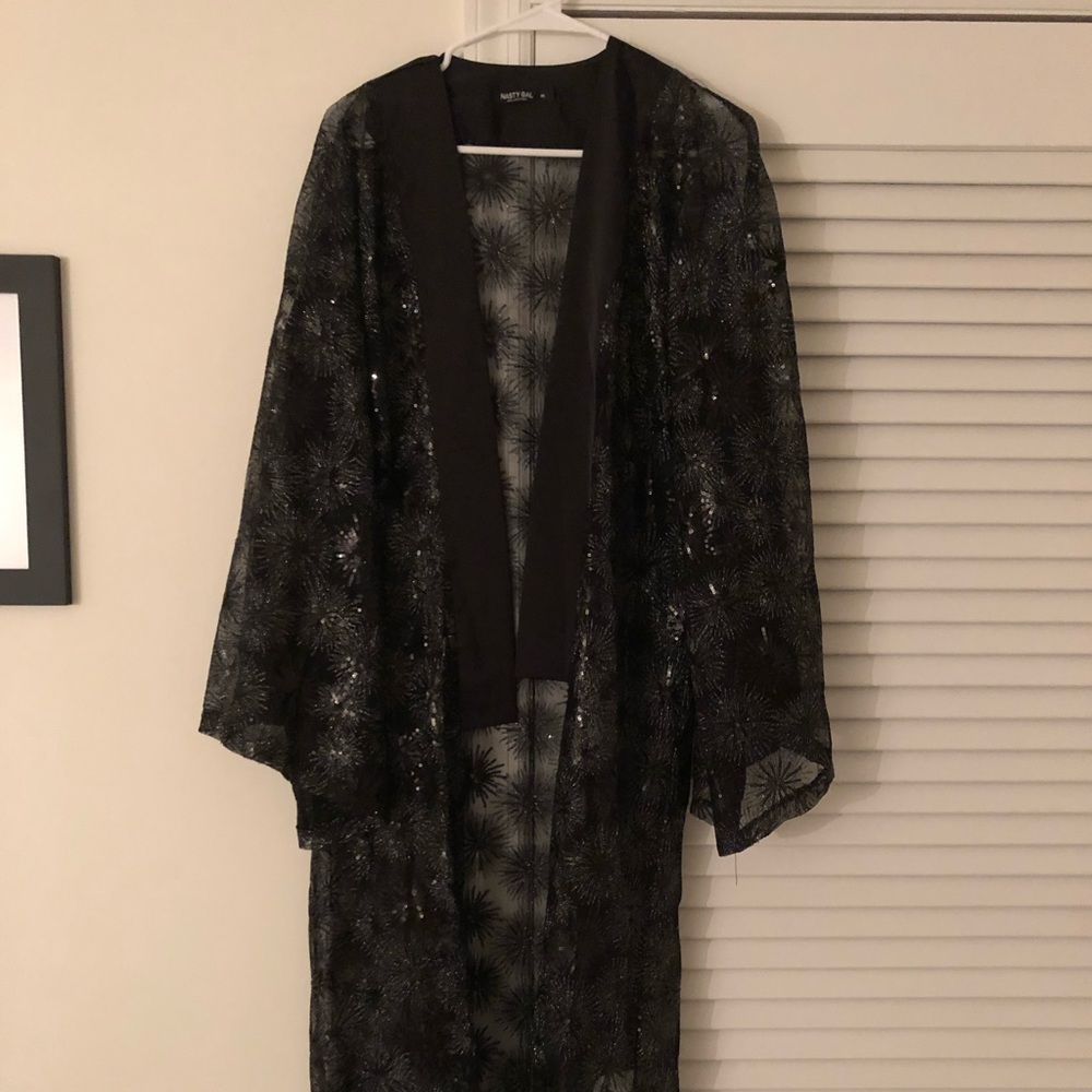 Nasty Gal sequin kimono
